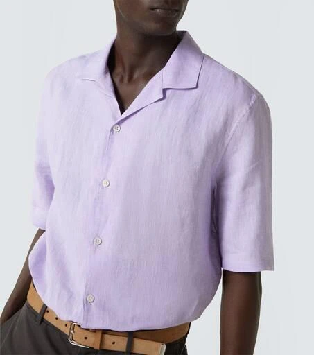 Brunello Cucinelli Linen bowling shirt 5