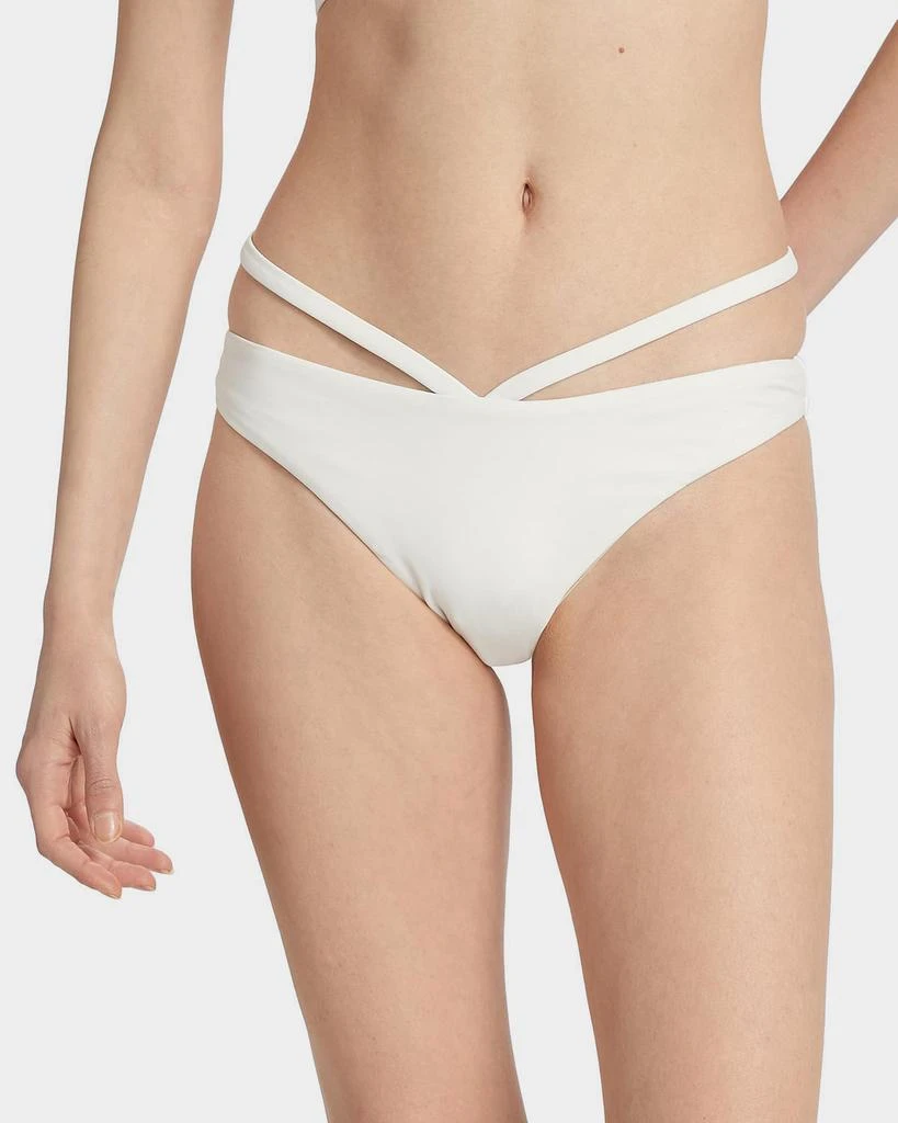 SIMKHAI Emmalynn Solid Strappy Bikini Bottoms 4