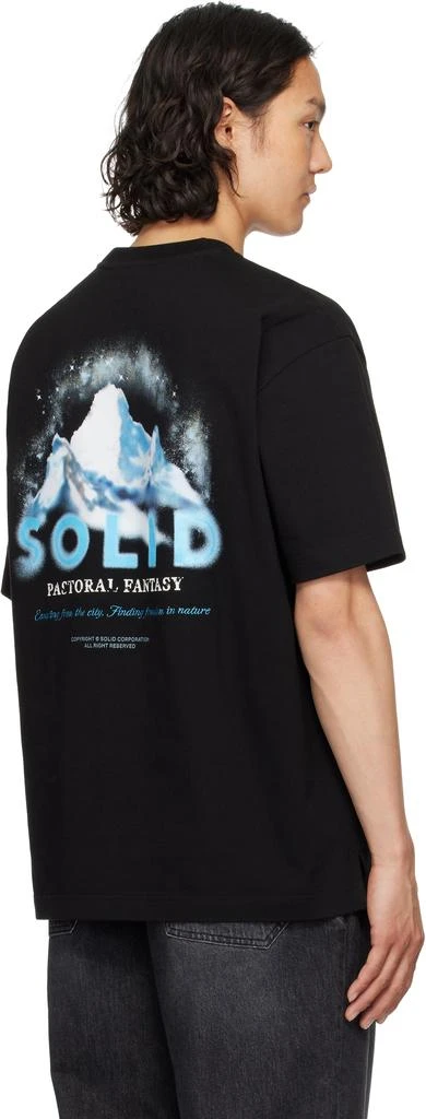 Solid Homme Black Snow Mountain Back Logo T-shirt 3