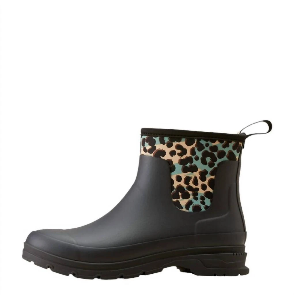 Ariat Women's Kelmarsh Shortie Rubber Boot In Black/leopard Camo 3