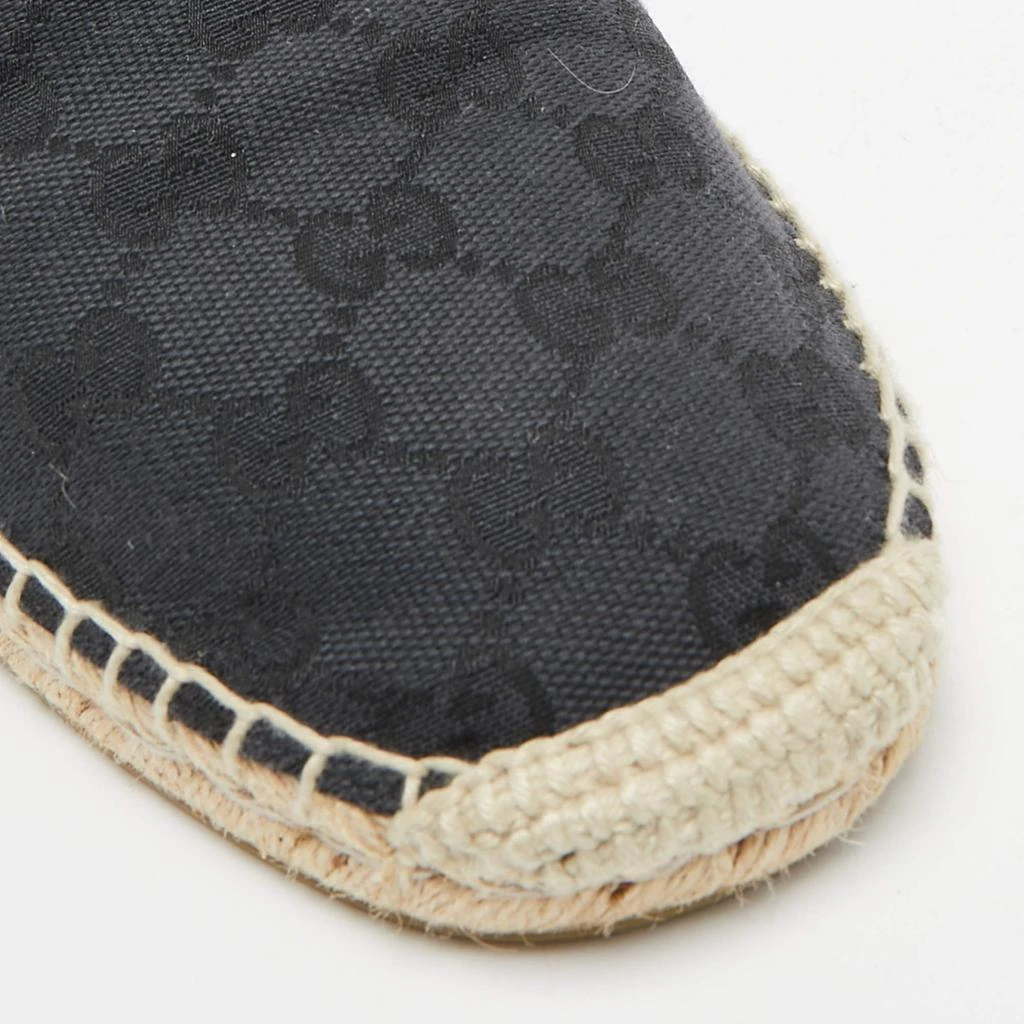 Gucci Gucci Black GG Canvas and Leather Espadrilles Flats Size 40.5 8