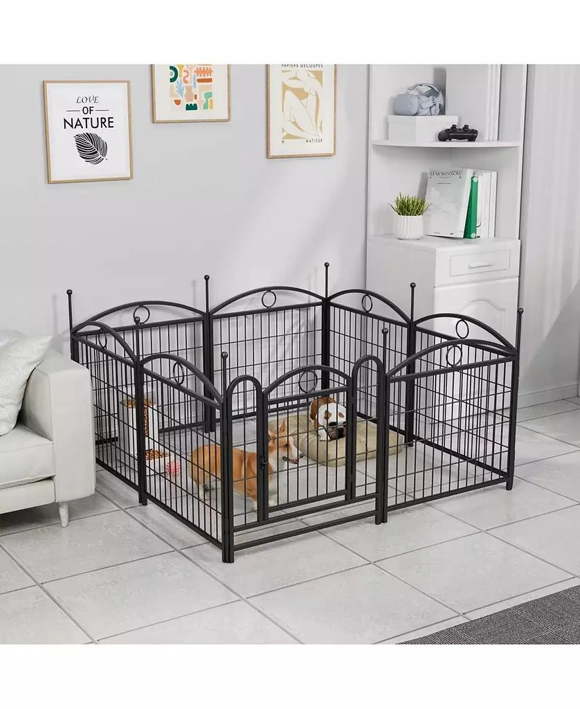 Streamdale Furniture Dog Playpen 24" 8 Panel Metal Pet Fence