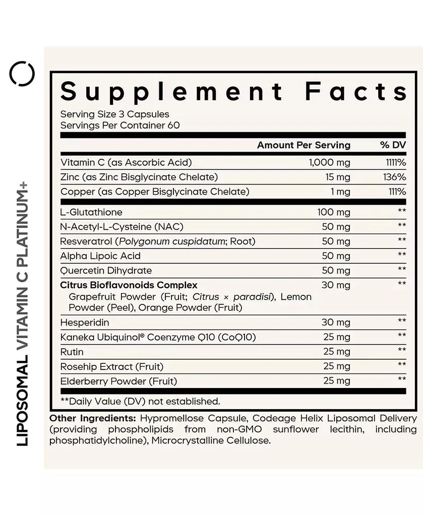 codeage glutathione 1000mg Codeage Reduced Liposomal Glutathione 1000mg