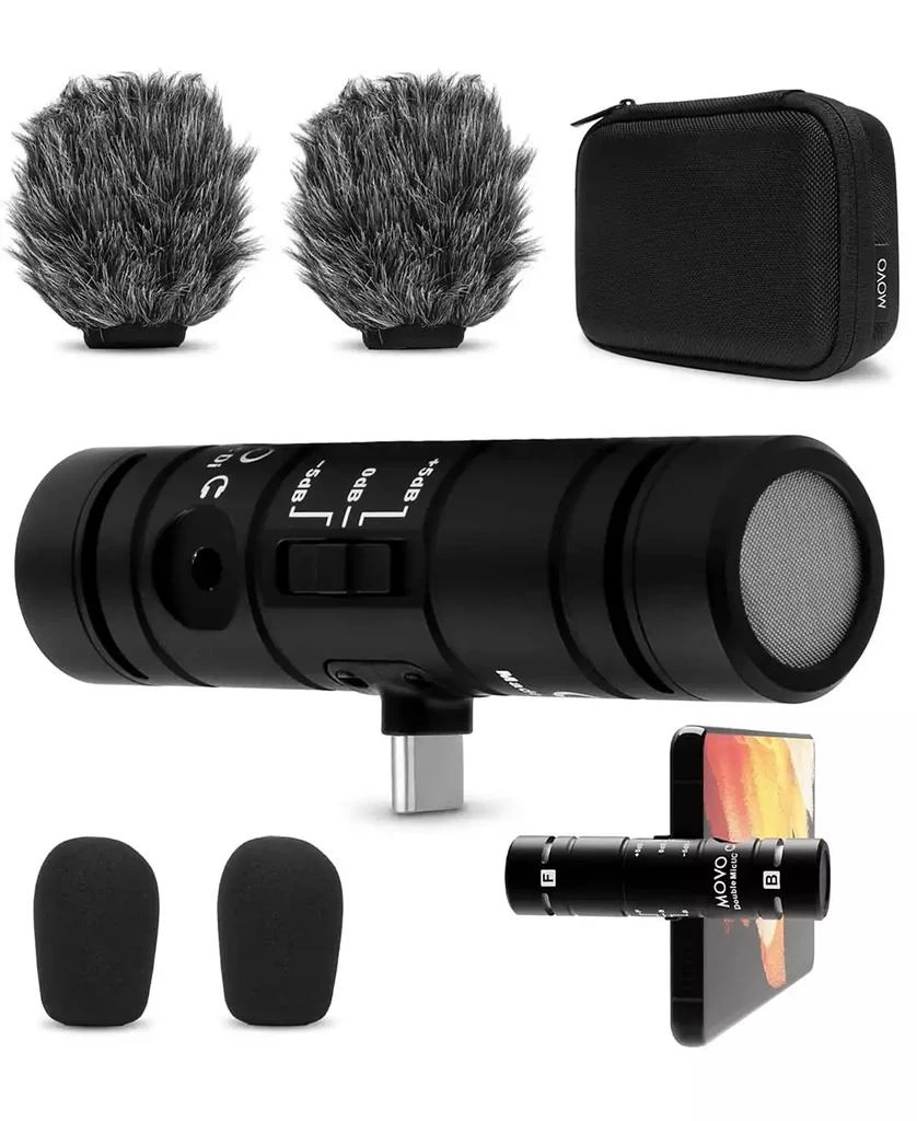 Movo DoubleMic-UC Dual Capsule Phone Microphone for USB-C Devices ...