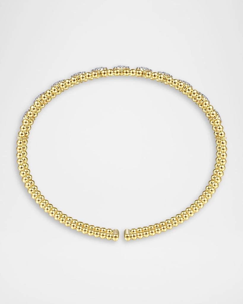 Gabriel 
Co 14K Yellow Gold Bujukan Diamond Cuff Bangle 4