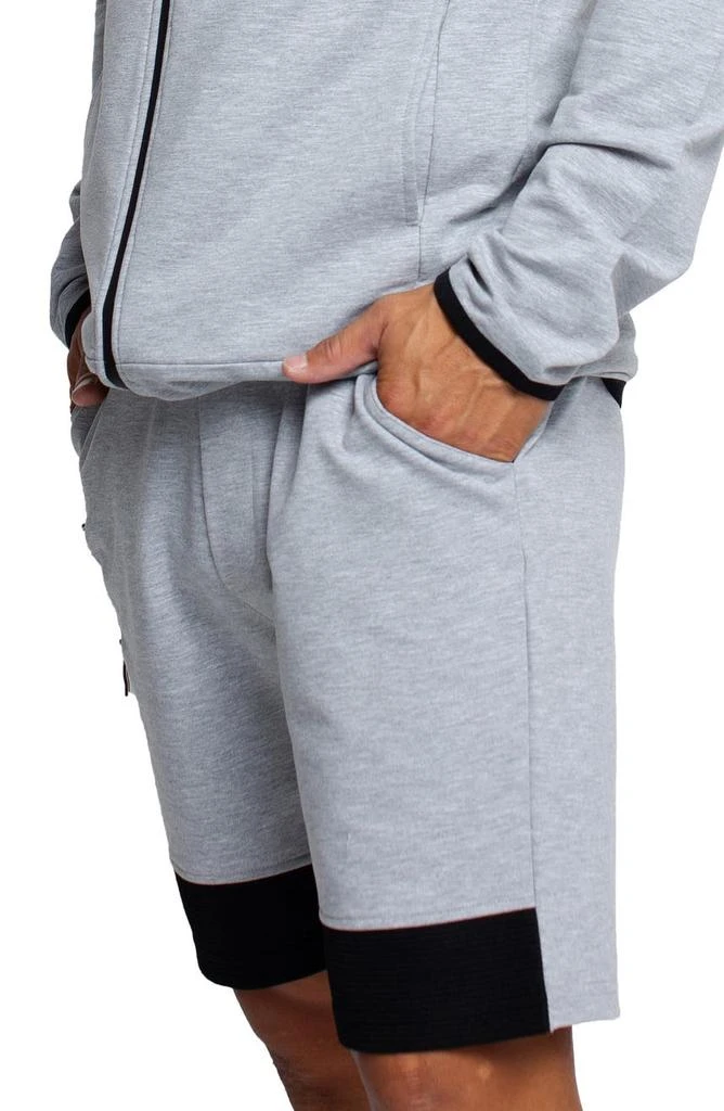 Maceoo 2Zippers Grey Stretch Cotton Drawstring Shorts 3