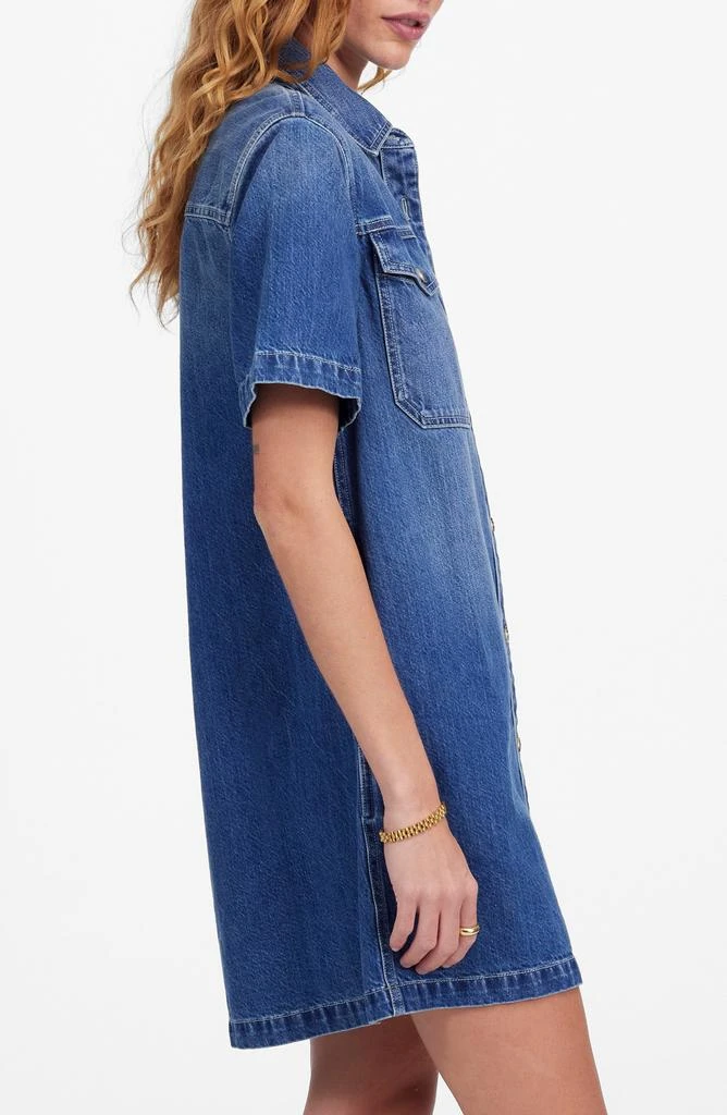 Madewell Boxy Short Sleeve Denim Shirtdress 3