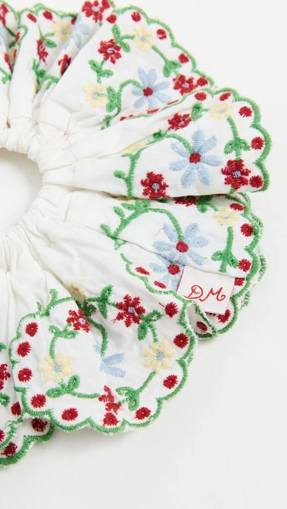 Damson Madder Lulu Embroidered Scrunchie 4