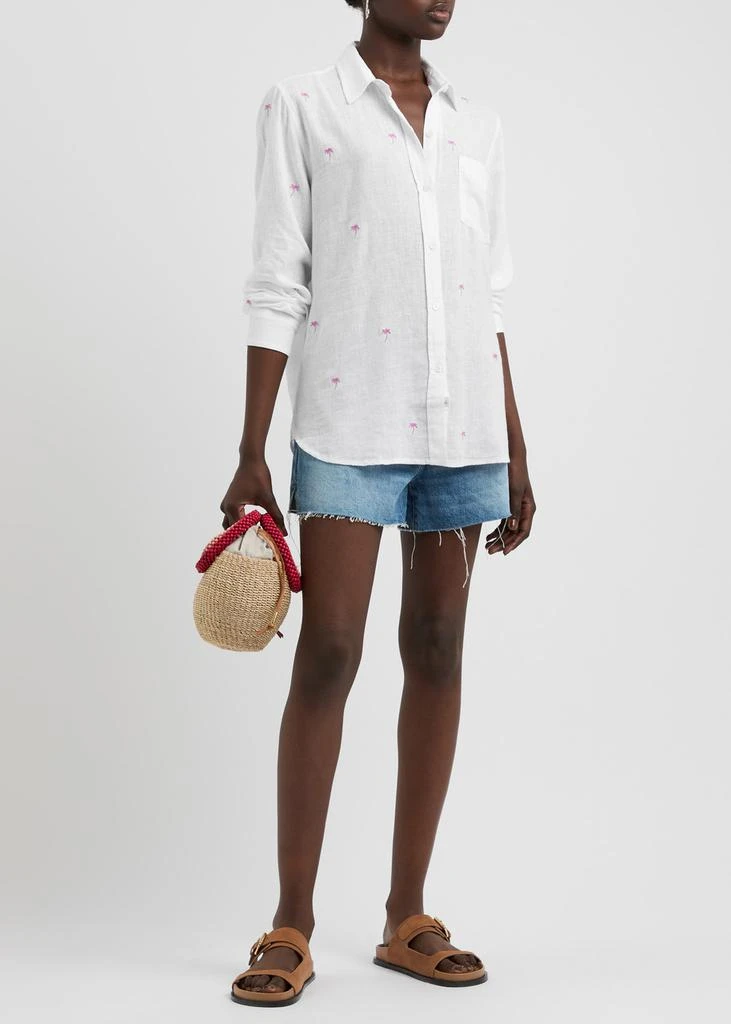 Rails Charli embroidered linen-blend shirt 4