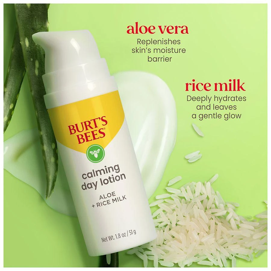 Burt's Bees Calming Day Face Lotion With Aloe and Rice Milk 6