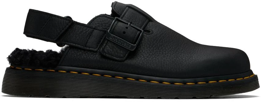 Dr. Martens Black Jorge II Faux-Fur Lined Mules 1