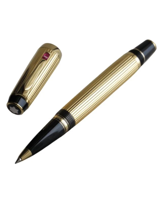 MontBlanc Montblanc Boheme Meisterstuck Gold-Plated Synthetic Ruby Rollerball Pen 5815-SD from WatchMaxx