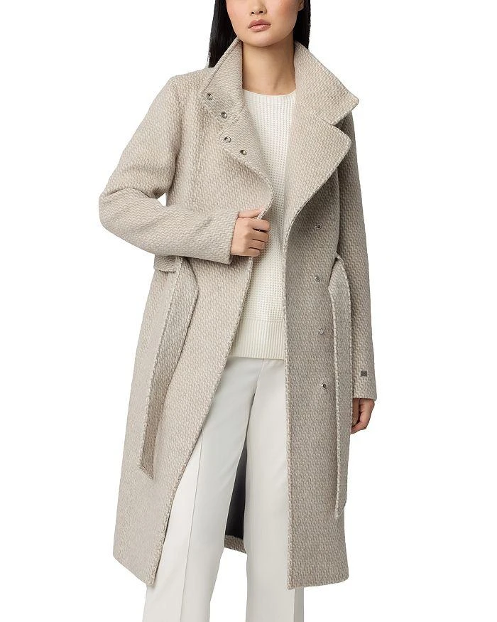 Soia & Kyo Military Notched Collar Belted Coat 1