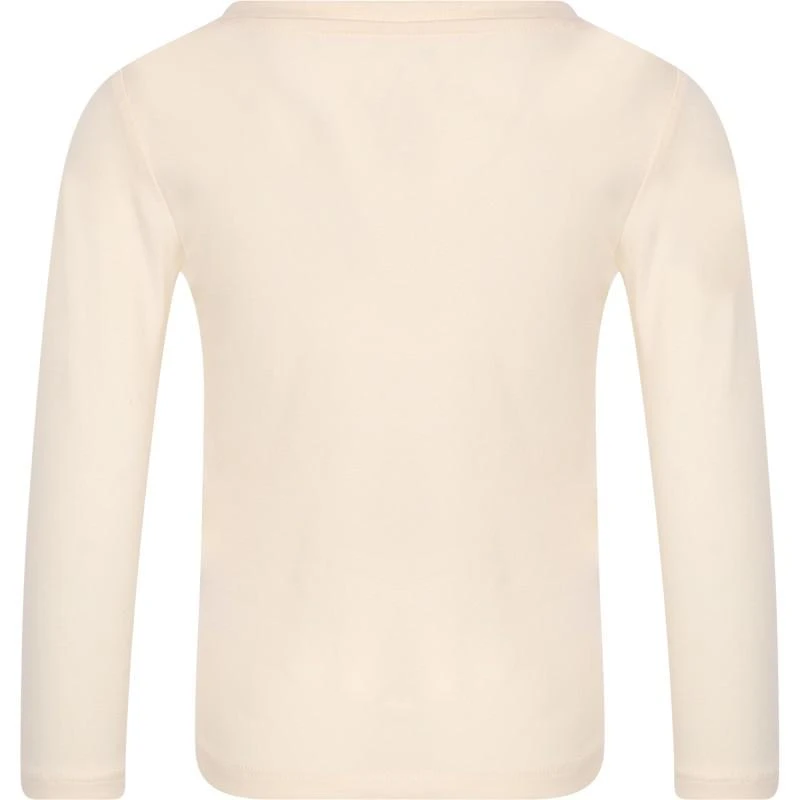 NAME IT® Everything is fine long sleeved organic t shirt in off white 2