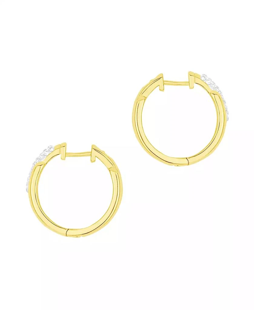 And Now This Crystal Bypass Hinged Hoop Earrings 2