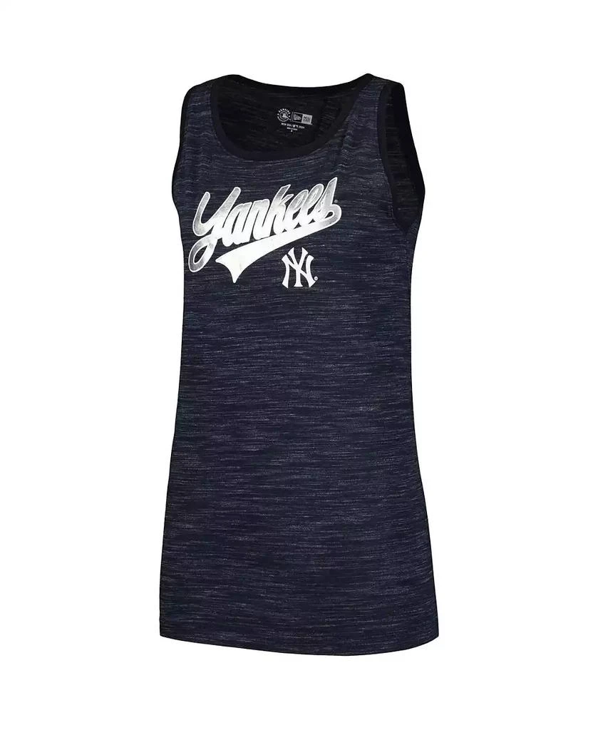 New Era Women's Navy New York Yankees Space-Dye Active Tank Top 2