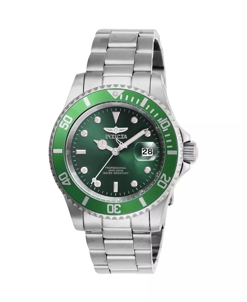 Invicta Men's 47355 Pro Diver Quartz 3 Hand Green Dial Watch 2
