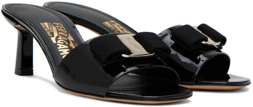 Salvatore Ferragamo Black Vara Bow Heeled Sandals 4