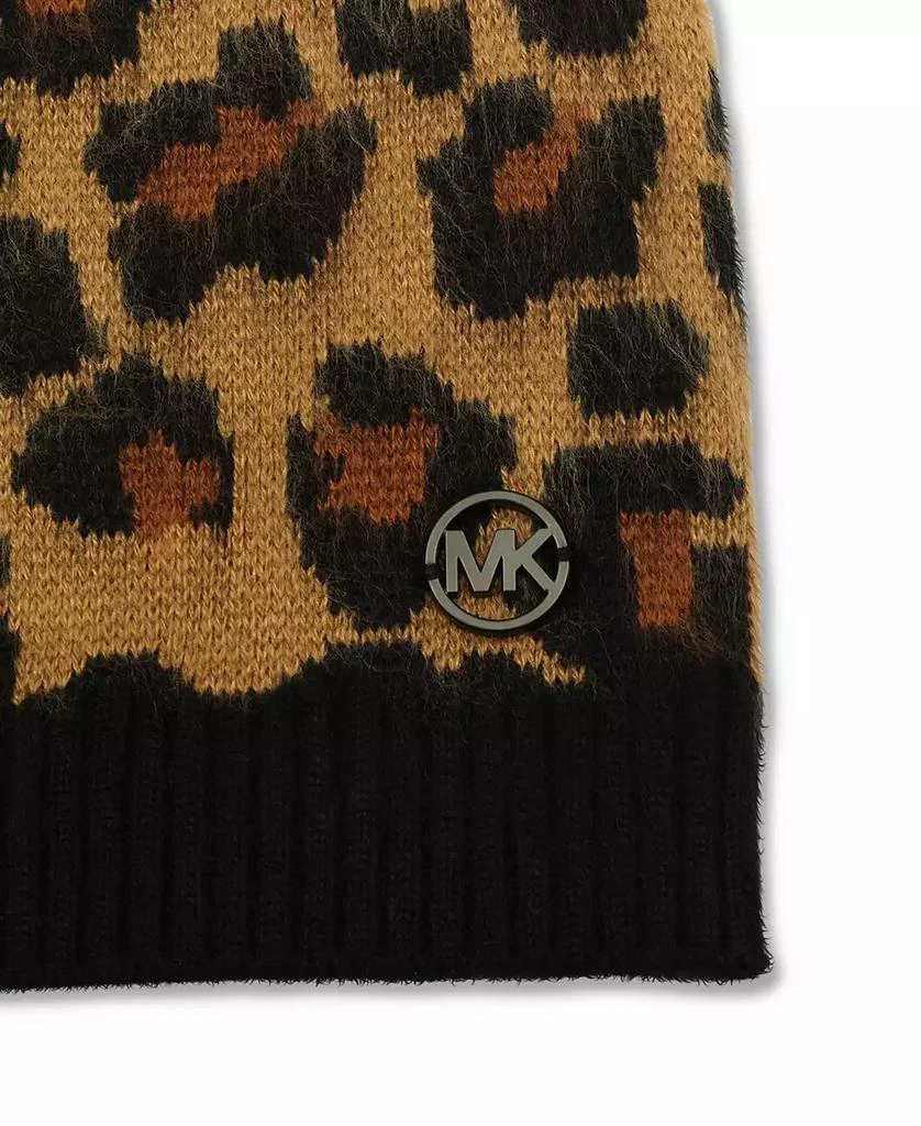 Michael Kors Women's Brushed Three Color Leopard Beanie 4