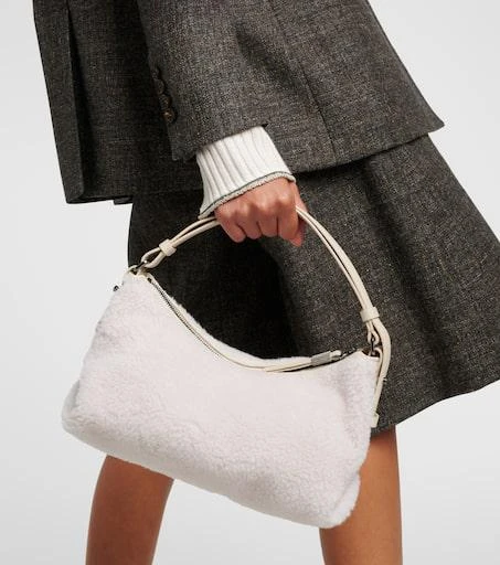 Brunello Cucinelli Faux shearling shoulder bag 2