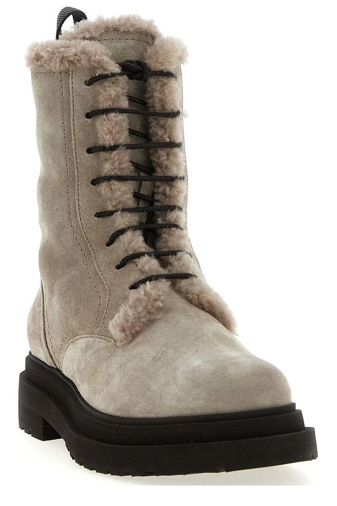 Brunello Cucinelli Brunello Cucinelli Sherling Combat Boots 2