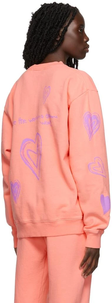 Kids Worldwide SSENSE Exclusive Pink Hearts Sweatshirt 3