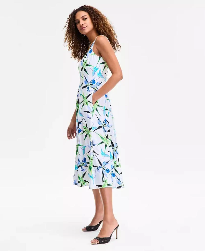 INC International Women's Printed Square-Neck Midi Dress, Exclusively at Macy's 4