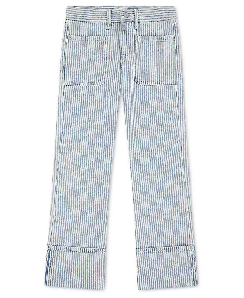 Levi
s Girls
 7-16 Railroad Striped Wide Leg Jeans 6