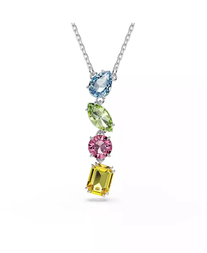 Swarovski Mixed Cuts Rhodium Plated Gema Y Pendant Necklace 1