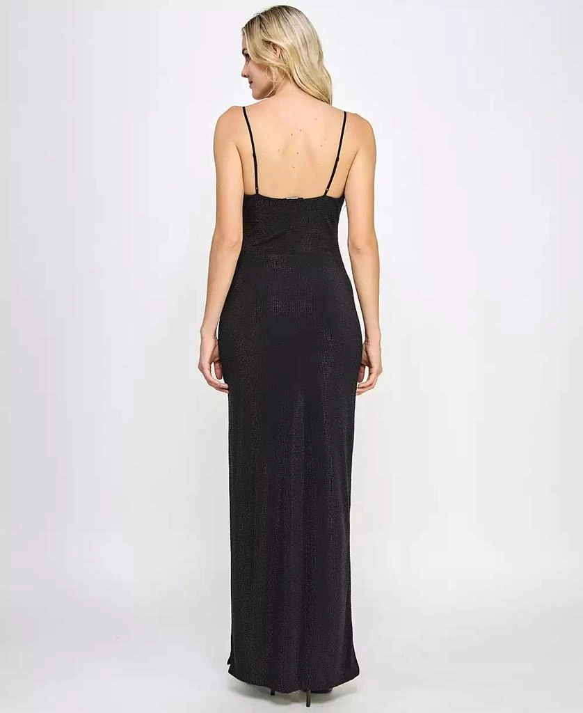 Speechless Juniors' Feather-Trim Studded Sweetheart Gown, Created for Macy's 2
