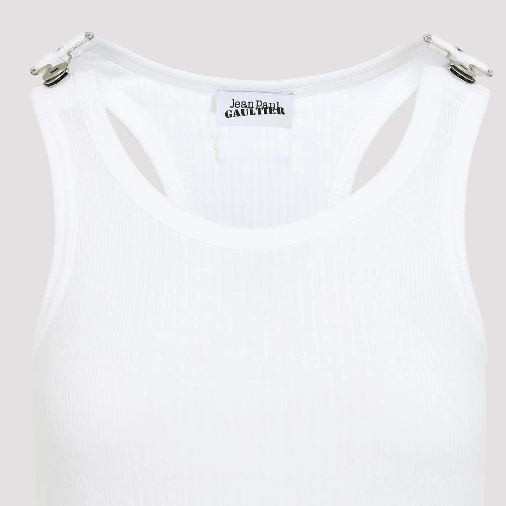Jean Paul Gaultier RIBBED TANK TOP WITH OVERALL BUCKLES 4