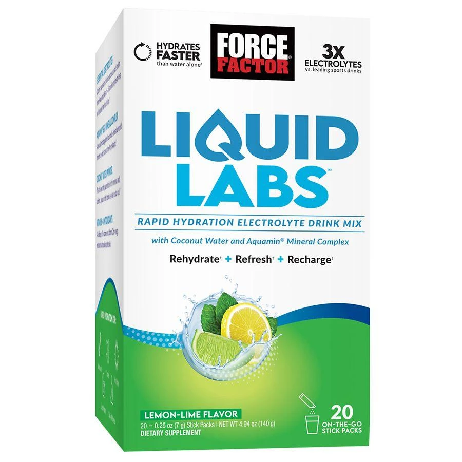 Force Factor Rapid Hydration Electolyte Drink Mix Lemon Lime 1