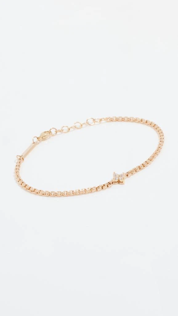 Zoe Chicco 14k Gold Quad Prong Set Chain Bracelet 1
