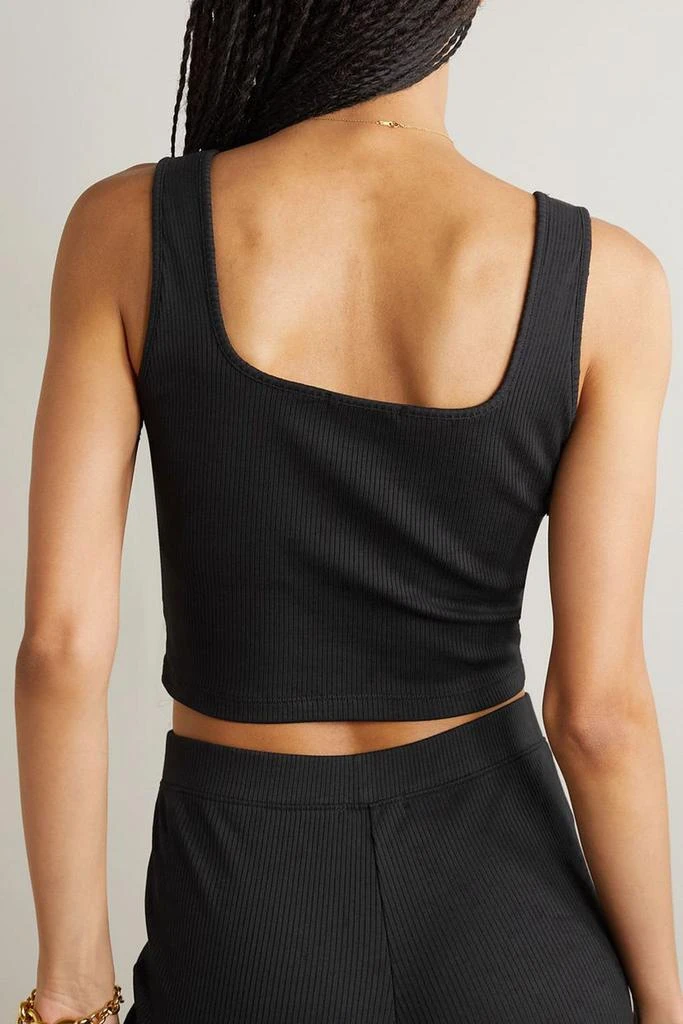 Skin Inari cropped ribbed stretch-Pima cotton tank 3