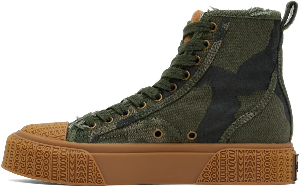 Marc Jacobs Khaki 'The Camo Jacquard' High Top Sneakers 3