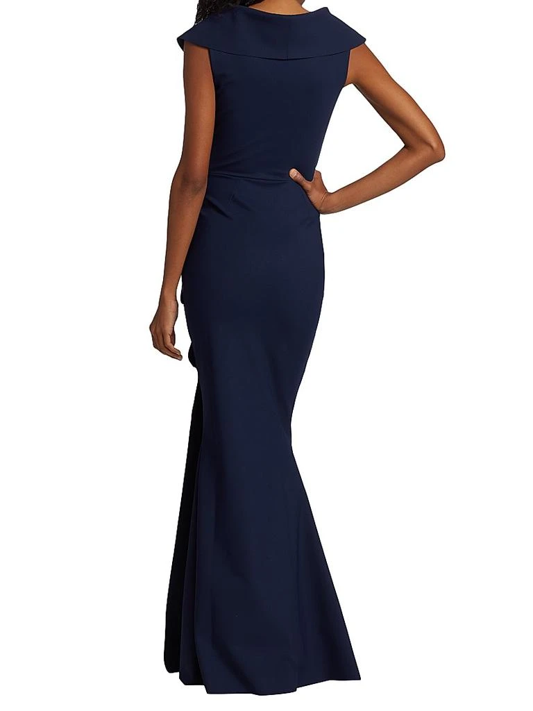 Chiara Boni Cocoon Collar Trumpet Gown 5