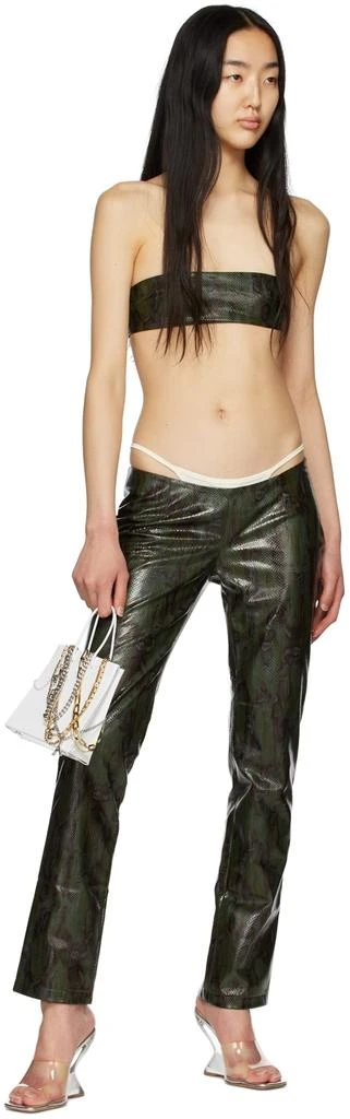 Miaou Green Rex Faux-Leather Pants 4