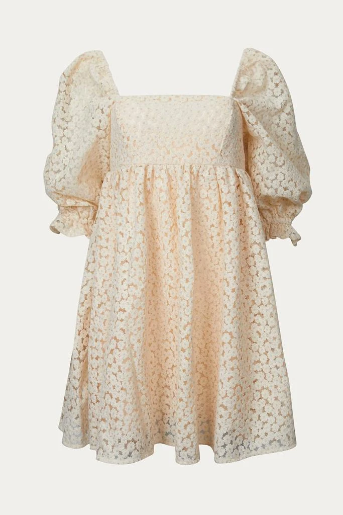 STORIA Crochet-Lace Baby Doll Mini Dress In Vanilla 2