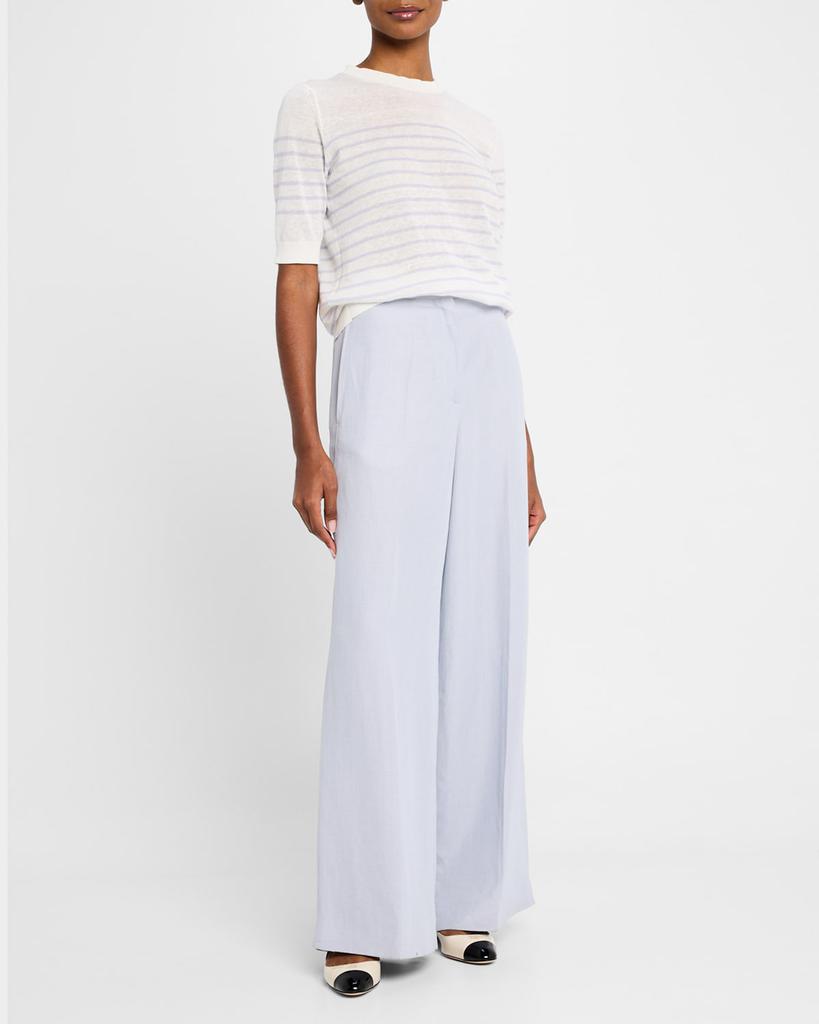 Fabiana Filippi Viscose-Linen Straight Trousers