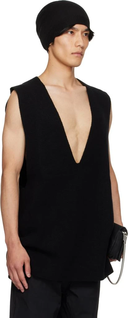 Rick Owens Black Concordians V Tank Sweater Vest 2
