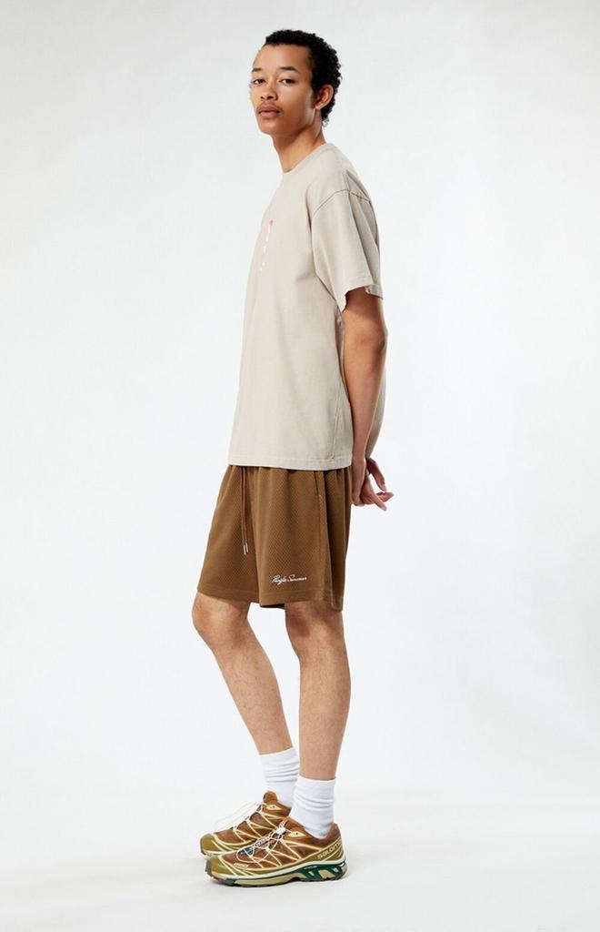 PacSun Brown Mesh Basketball Shorts