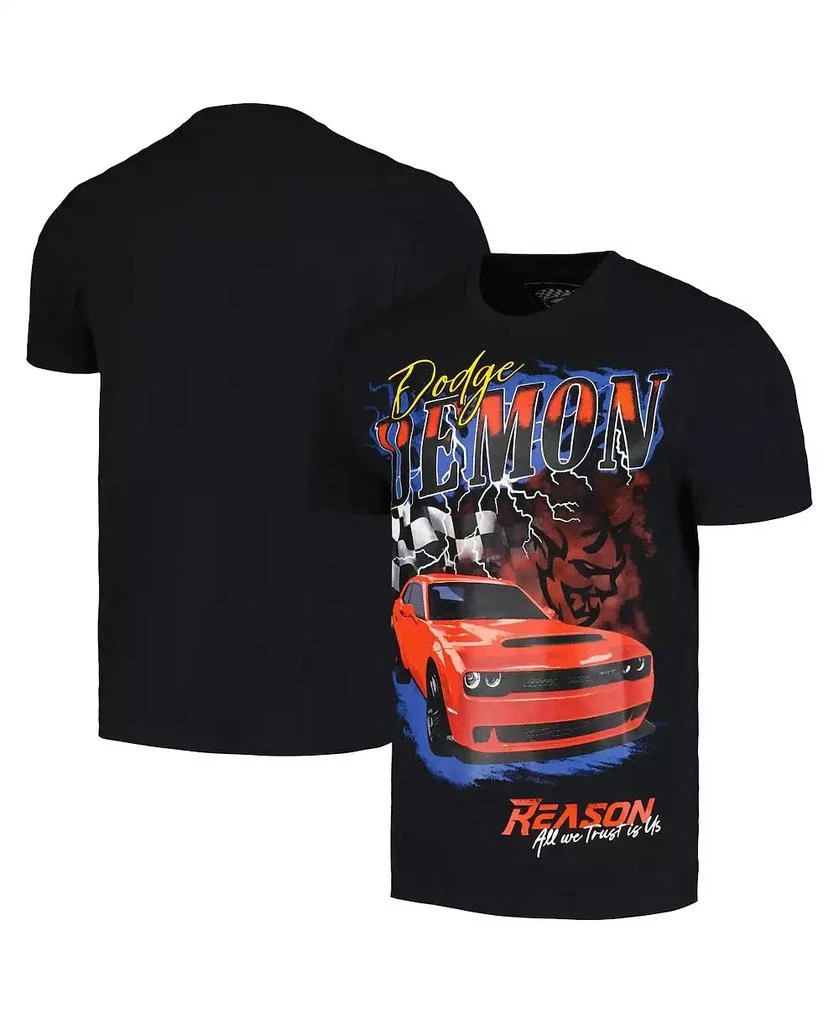 Reason Men's and Women's Black Dodge Demon Racing T-shirt 1
