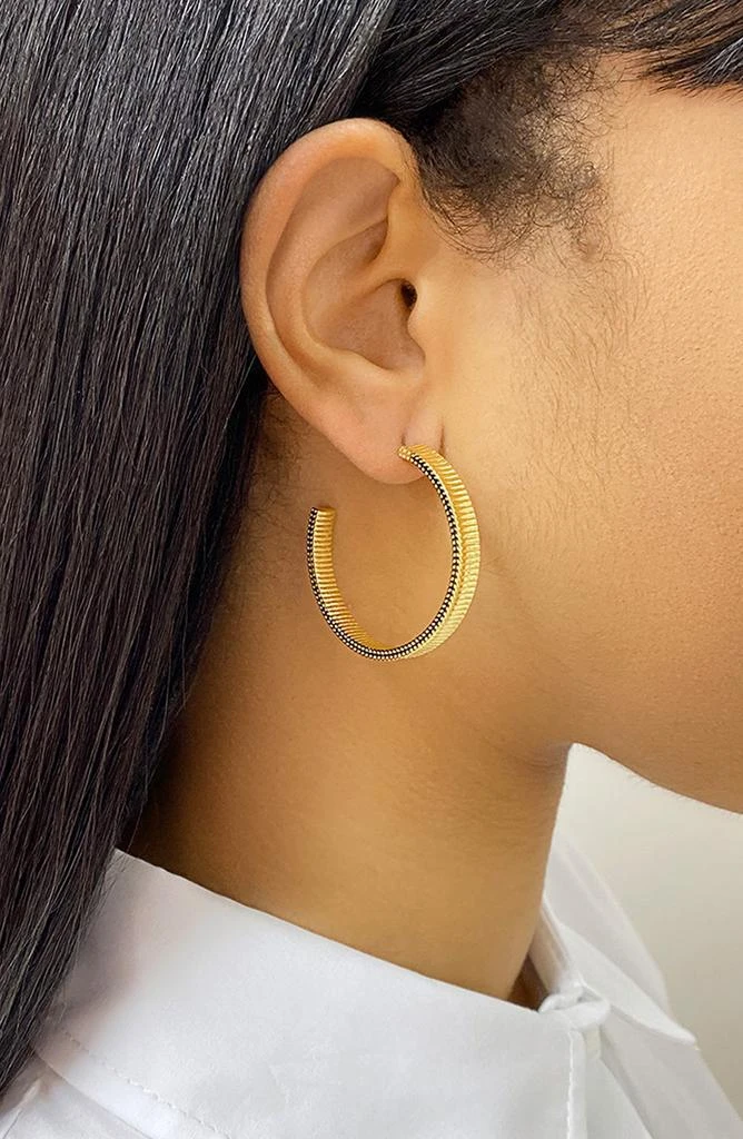 ADORNIA Ripple 38mm Hoop Earrings 2