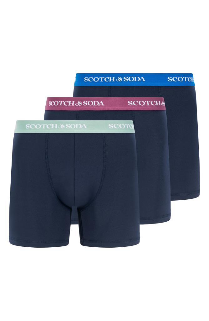 Scotch & Soda Assorted 3-Pack Stretch Boxer Briefs