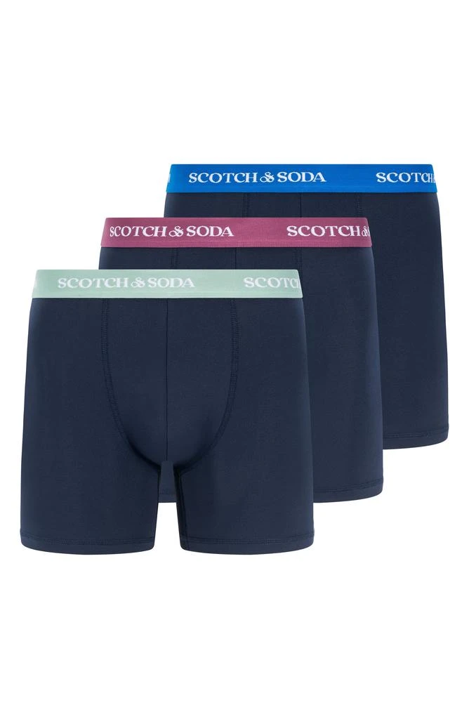 Scotch & Soda Assorted 3-Pack Stretch Boxer Briefs 1
