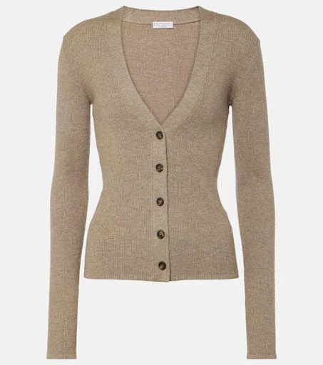 Brunello Cucinelli Ribbed-knit cardigan 1