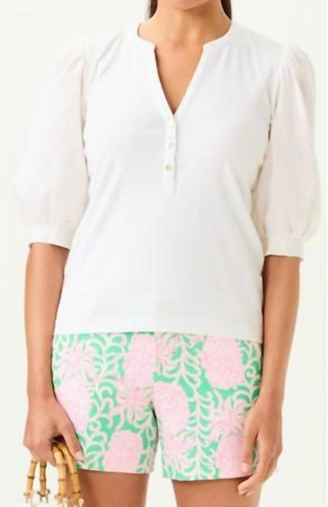 Lilly Pulitzer Ronson Knit Top In Resort White