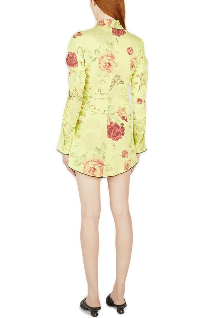 Rave Review Rave Review Embla Floral Printed Zipped Mini Dress