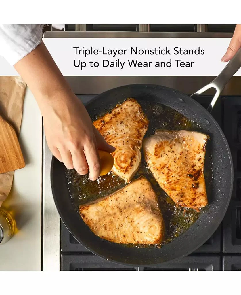 KitchenAid Hard-Anodized Induction Nonstick Frying Pan with Lid, 12.25", Matte Black 3