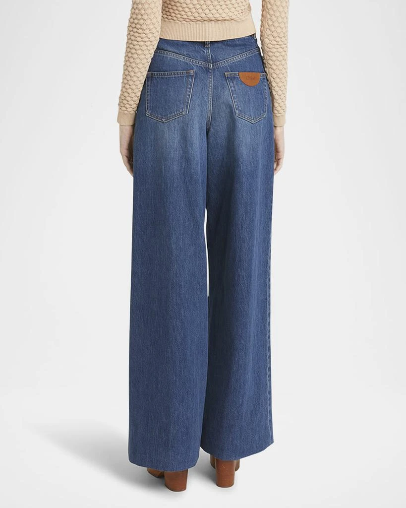 Chloé Wide Leg Denim Trousers 3